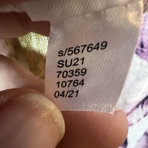 LOFT Women's Sleeveless Linen Tank Top Tropical Leaf Print Size L Multicolor - Picture 7 of 9